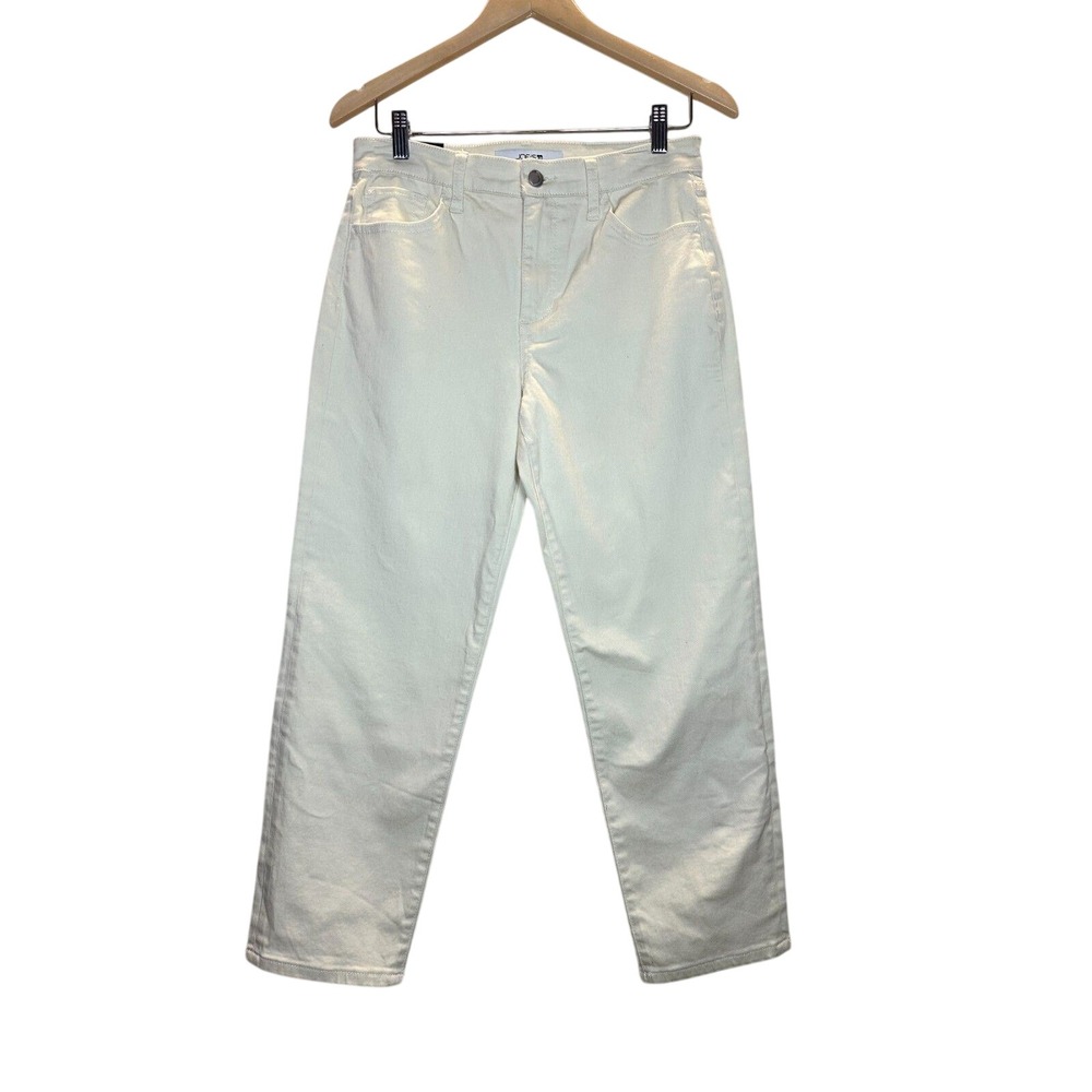 Joe's Jeans Boyfriend Crop Women 26 Cream Denim Mid Rise Casual Pants NEW